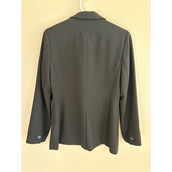 Ann Taylor LOFT Double-Breasted Virgin Wool Blazer Black Women’s Size 8 - Picture 5 of 11